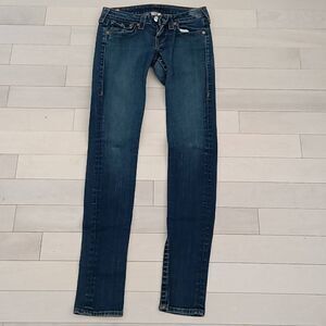 True Religion Women's Julie Mid-Rise Slim Fit Jeans Blue Size 27